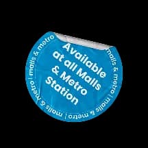 Available at malls & railways metro station
