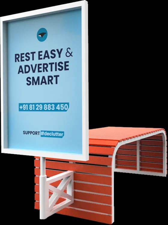 Sustainable advertising bench