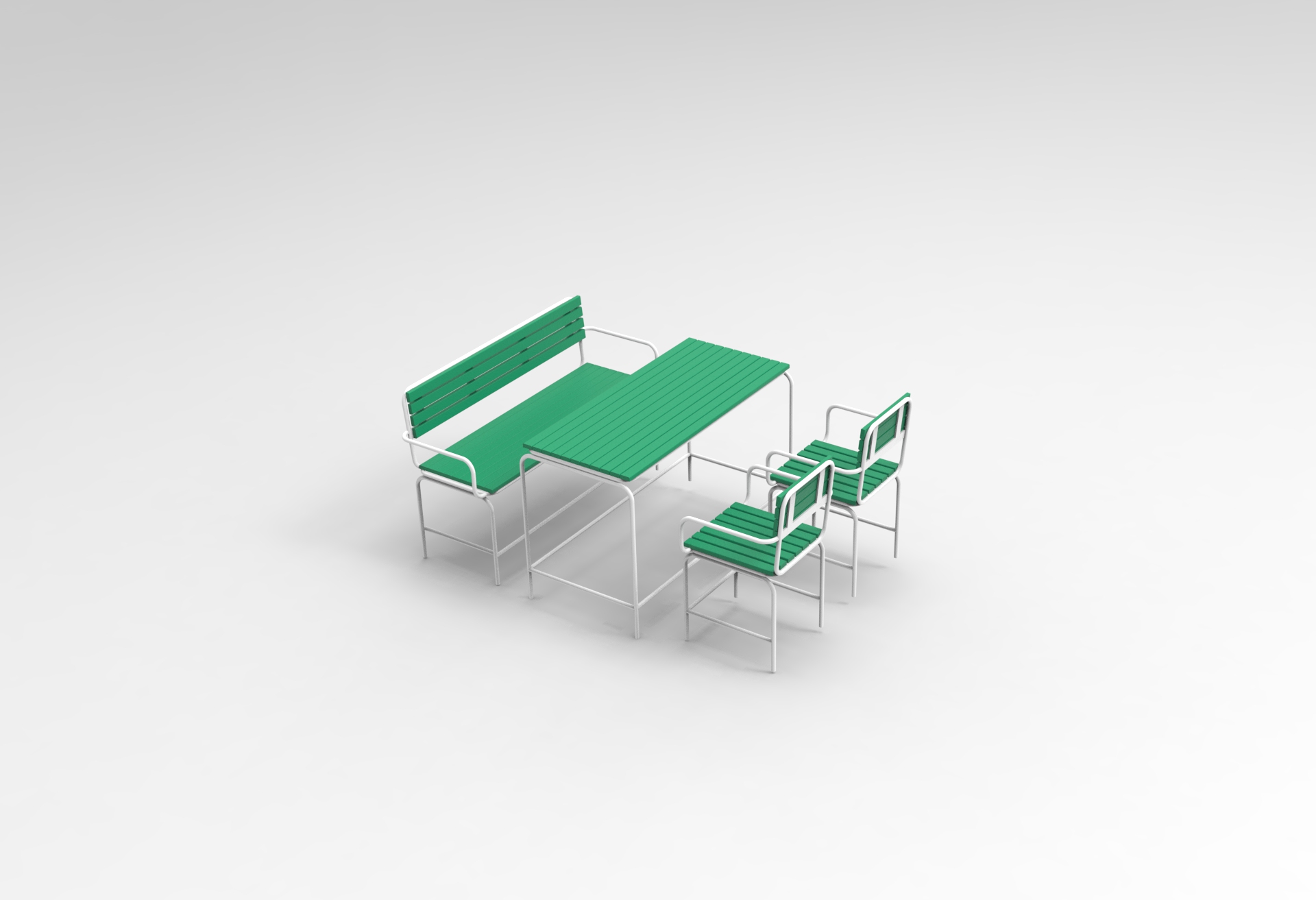 Aero Dining set in green